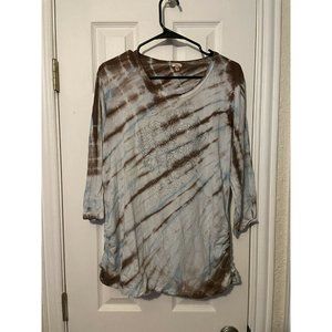 REBA SAND AND SKY TIE DYE SPARKLE STUDDED